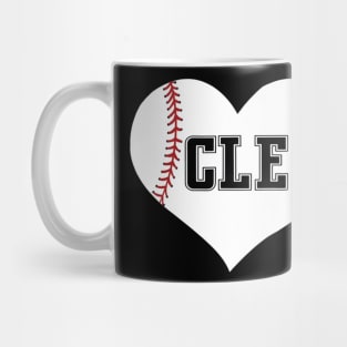 Cleveland Ohio Baseball Love Heart CLE Jersey Fan Mug